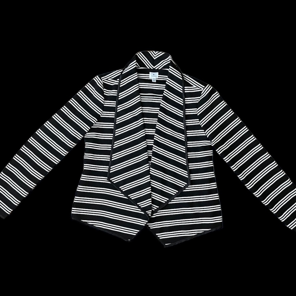 Dressbarn black and whites stripped. velvet size M.